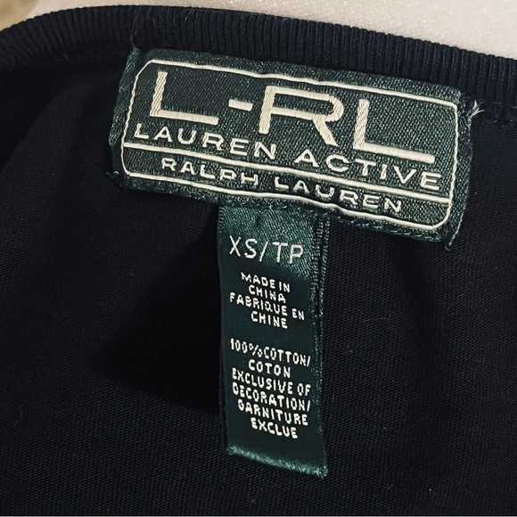 BLACK CREST SPARKLY RALPH LAUREN SHIRT XS Y2K RETRO VINTAGE - Picture 7 of 7